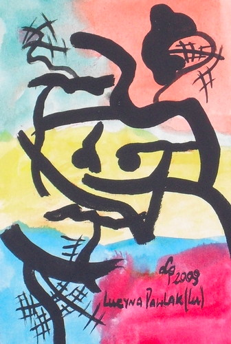Obraz: „Zasięg 91”, Akwarela, autor: Lucyna Pawlak (Lu), 2009