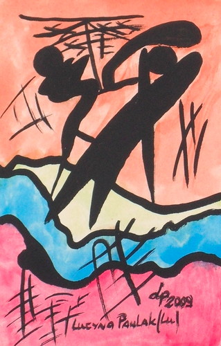 Painting: "Range 95", Watercolour, author: Lucyna Pawlak (Lu), 2009