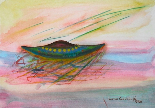 Painting: "Pea - Pisum sativum 2", Watercolour, author: Lucyna Pawlak (Lu), 2009