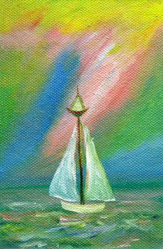 Obraz: "Zimowe marzenia 2", Olej, autor: Lucyna Pawlak (Lu), 2008