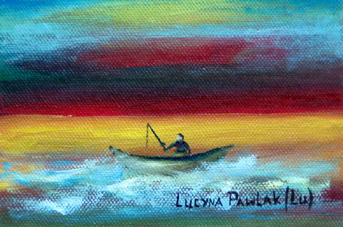 Painting: "Winter dream 42", Oil, author: Lucyna Pawlak (Lu), 2008