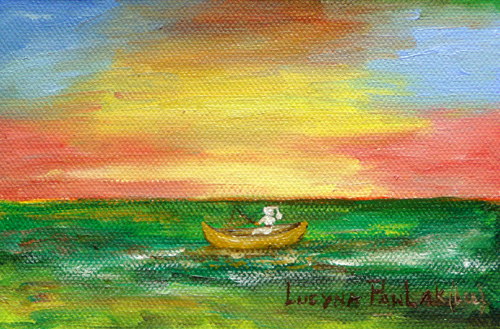 Painting: "Winter dream 43", Oil, author: Lucyna Pawlak (Lu), 2009