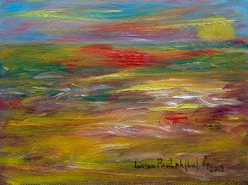 Painting: "Winter dream 45", Oil, author: Lucyna Pawlak (Lu), 2009