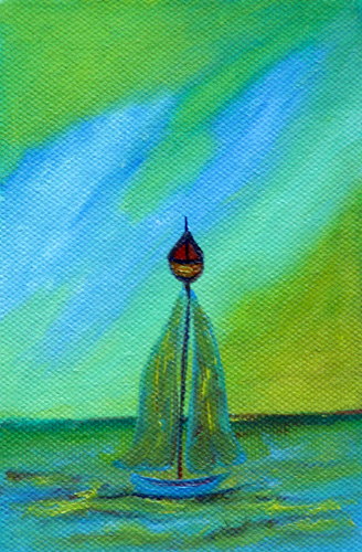 Obraz: „Zimowe marzenia 7”, Olej, autor: Lucyna Pawlak (Lu), 2008