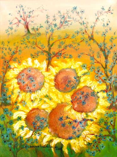 Painting: "Through the window", Oil, author: Lucyna Pawlak (Lu), 2009