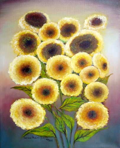 Painting: "Through the window 2", Oil, author: Lucyna Pawlak (Lu), 2009