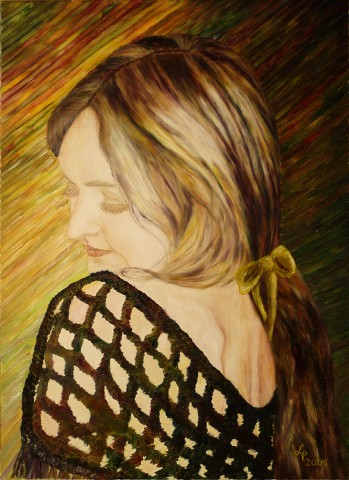 Obraz: „Autoportret”, Olej, autor: Lucyna Pawlak (Lu), 2005