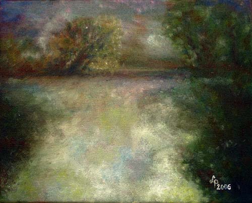 Obraz: "Cisza o zmierzchu", Olej, autor: Lucyna Pawlak (Lu), 2006