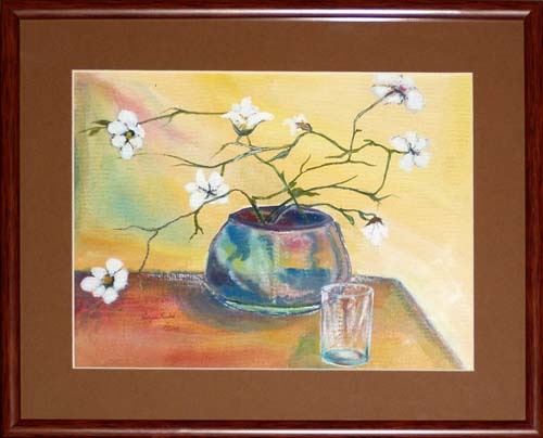 Painting: "Sprig I", Watercolour, author: Lucyna Pawlak (Lu), 2006