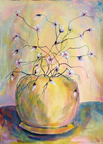 Painting: "Sprig V", Watercolour, author: Lucyna Pawlak (Lu), 2006