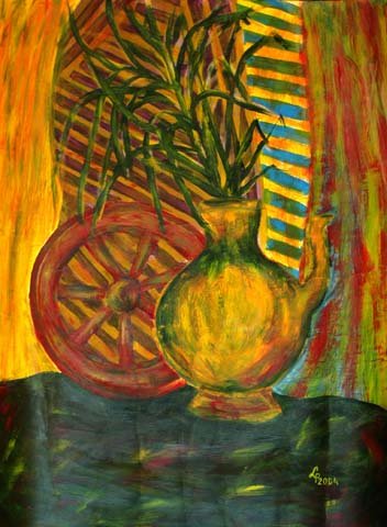 Painting: "It was the best I could do", Tempera, author: Lucyna Pawlak (Lu), 2004