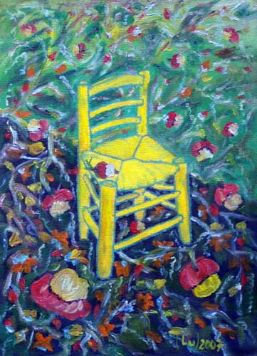 Obraz: "Nieelektryczne II", Olej, autor: Lucyna Pawlak (Lu), 2007