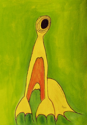 Painting: "Eye of Providence", Tempera, author: Lucyna Pawlak (Lu), 2007