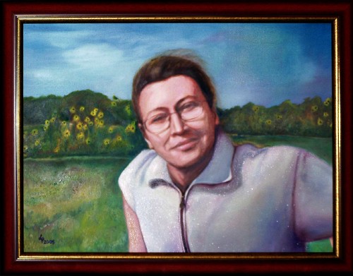 Obraz: "Portret: Jaromir Kopp", Olej, autor: Lucyna Pawlak (Lu), 2005