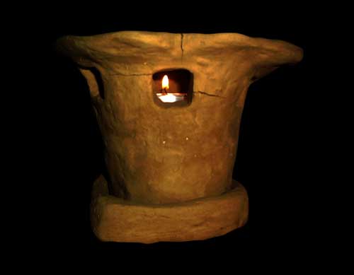 Painting: "Light in tunnel", Sculpture, author: Lucyna Pawlak (Lu), 2004