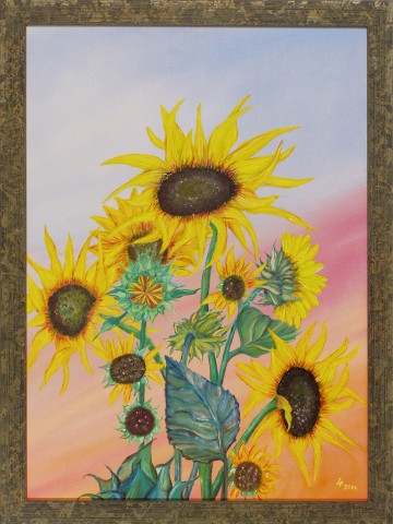Painting: "Sunset", Oil, author: Lucyna Pawlak (Lu), 2004