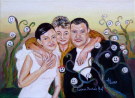 Obraz olejny: Lucyna Pawlak (Lu) - W drogę - Monia i Rysiu